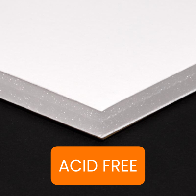 CARTON PLUMA BLANCO ACID FREE