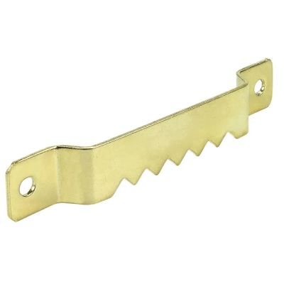 BRASS-COATED SAW-TOOTH HANGER WITH SCREW FIXING
