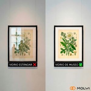 Vidrio Museo vs. Vidrio Estándar: ¿Por qué tus obras necesitan protección UV?